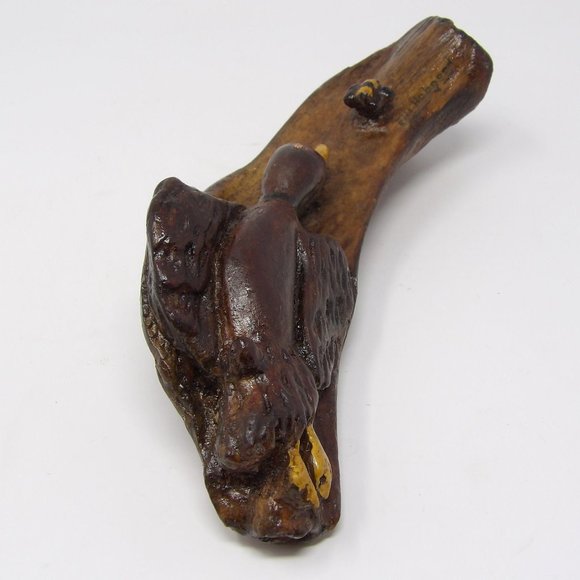 Vintage Hand Carved Hand Painted Wood Duck and Bee on Limb signed Ella Hobgood 1 - Picture 8 of 10